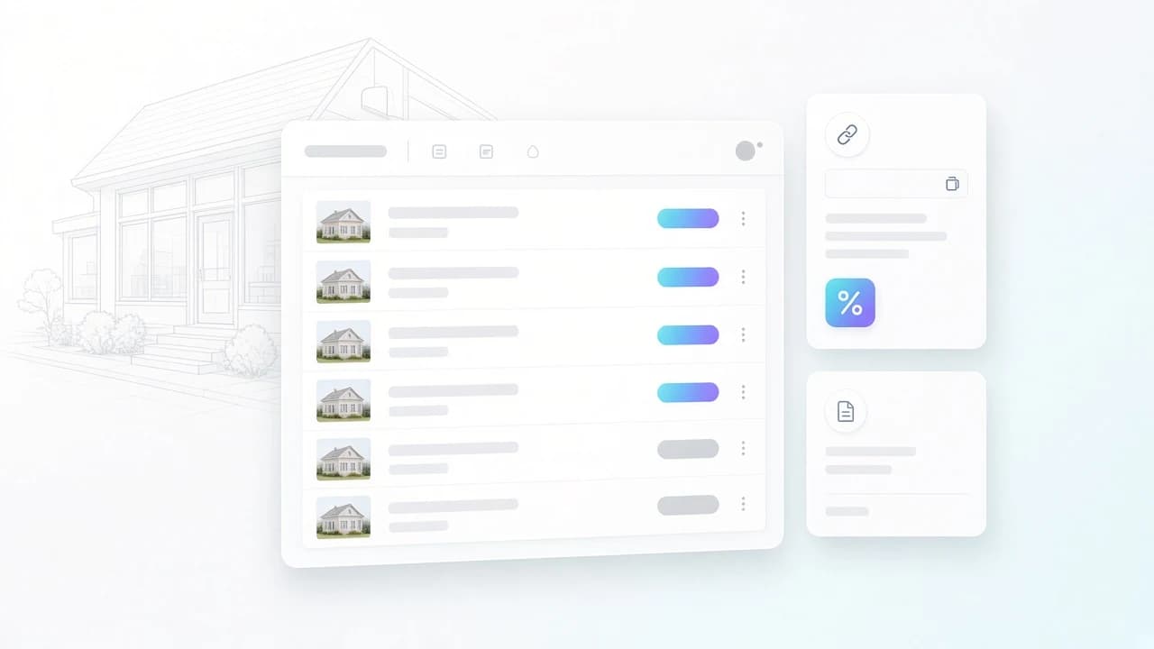 Partneri felület ingatlanirodáknak: rendelések listája, saját link, kedvezmény és havi számla
