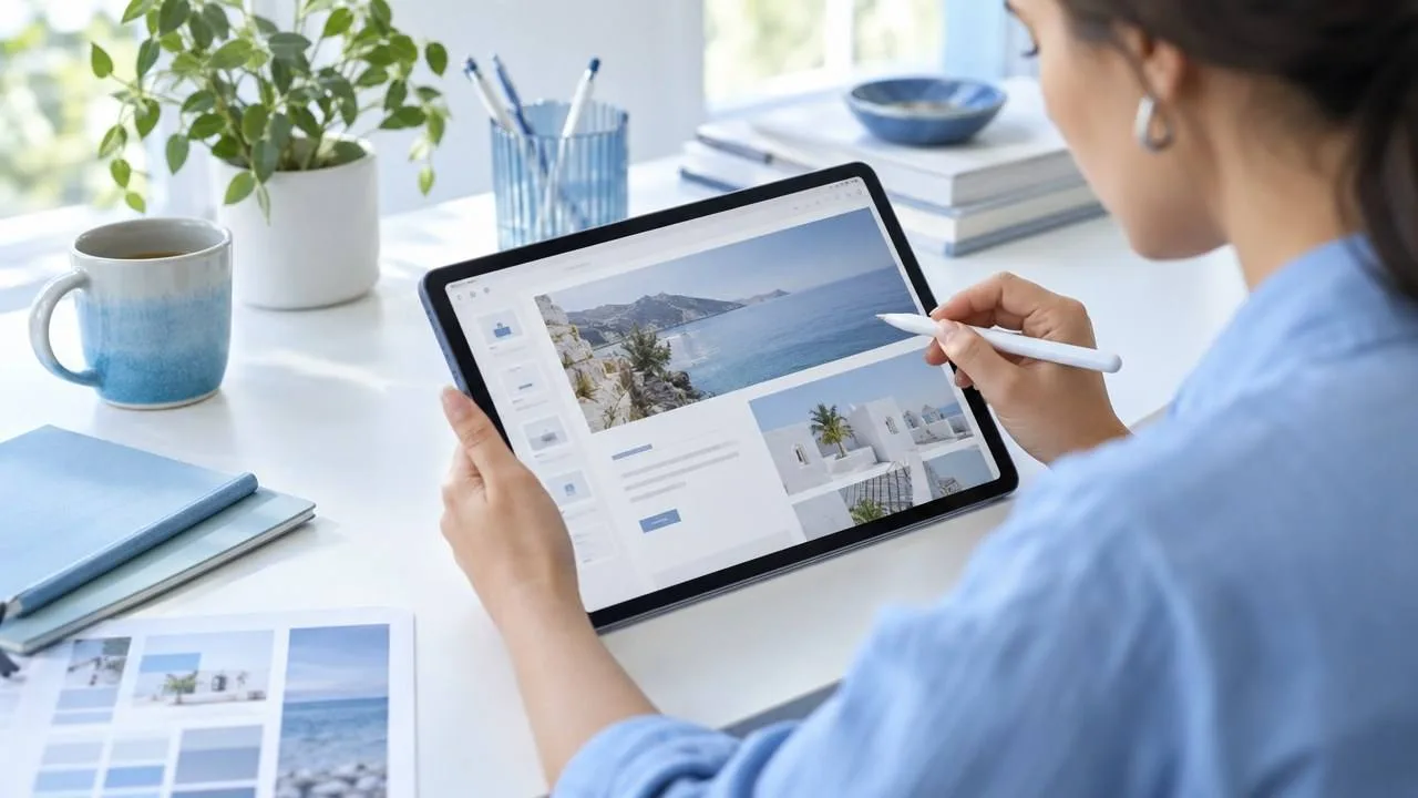 Weboldal szerkesztése tableten
