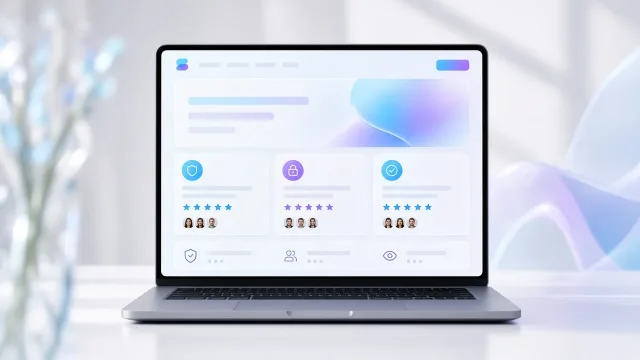 Árak és vélemények bizalomépítő szekciója laptopon