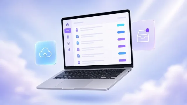 Admin rendelési sor laptopon: beérkező fájlok, állapotjelzők, feltöltés és értesítés kártyák